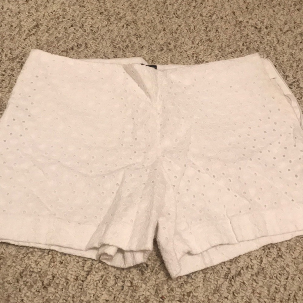 Ann Taylor eyelet white shorts